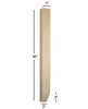 ISL98300P-2ST - Small Shaker Kitchen Island Leg with 2-Sided Tapered Foot