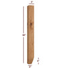 ISL98300P-2ST - Small Shaker Kitchen Island Leg with 2-Sided Tapered Foot
