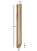 ISL98300P-2ST - Small Shaker Kitchen Island Leg with 2-Sided Tapered Foot