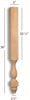 HB9300P Small Winston Farm Vanity/Island Leg with Stretcher Block