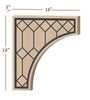 Fast-Snap Hood Corbel with Windsor Metal Inlay - 18" x 16" x 3"