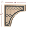 Fast-Snap Overhang Corbel with Windsor Metal Inlay - 10" x 10" x 3"