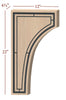 Fast-Snap Extra Large Corbel with Aztec Metal Inlay - 22" x 12" x 4-3/4"