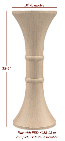 10" Waterfall Table Pedestal