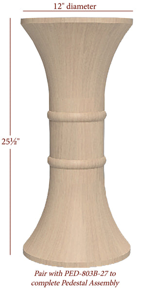 12" Waterfall Table Pedestal