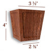 BFS22L - 4" Tall Mission Full Window Cabinet Bun Foot