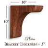 BB-301-OH Plain Overhang Kitchen Craftsman Bracket Corbel