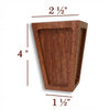 BFS22S - 4" Tall Mission Full Window Cabinet Bun Foot