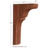 BB-404-TC Lexington Trim to Height Massive Island Corbel or Hood Corbel