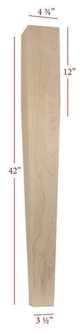 Massive Four Sided Taper Bar Post