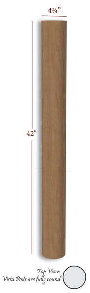 BAR97475P Vista Massive Plain Round Contemporary Kitchen Bar Post