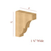 BB-006-L Narrow Large Craftsman Bar Bracket