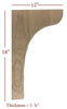 BB-101-BHC Bridge to Hutch Solid Wood Plain Bar Bracket