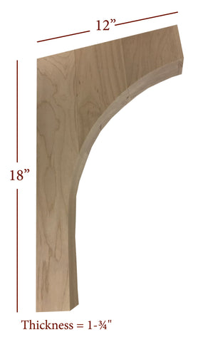BB-108-BHC Bridge to Hutch Solid Wood Mission Bar Bracket