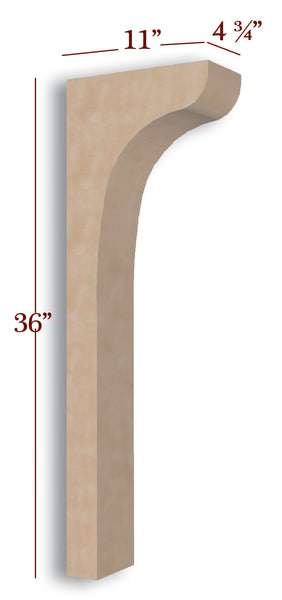 BB-401-TCLP Plain Trim to Height Low Profile Island Corbel or Hood Corbel