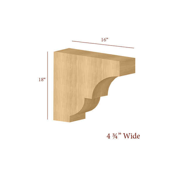 BB-406-HC Extra Wide Craftsman Hood Corbel