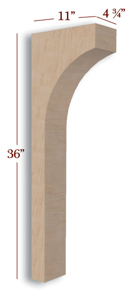 BB-408-TCLP Mission Trim to Height Low Profile Island Corbel or Hood Corbel