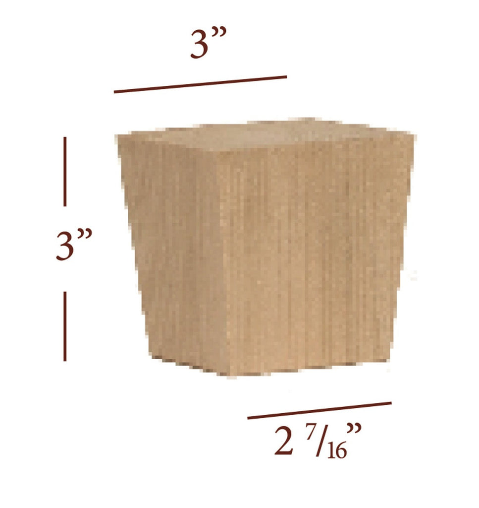 Tall Straight Square Bun Foot Timber Wolf Forest Products