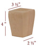 4" Tall Taper Cabinet Foot