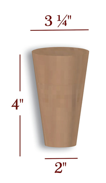 Kennedy 4" Tall Mid-Century Modern Medium Round Cabinet Bun Foot