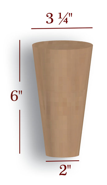 Kennedy 6" Mid-Century Modern Medium Round Cabinet Bun Foot