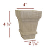 BF998-C   4.5" Charlotte Tapered Square Mission Bun Foot