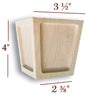 BFS22L - 4" Tall Mission Full Window Cabinet Bun Foot