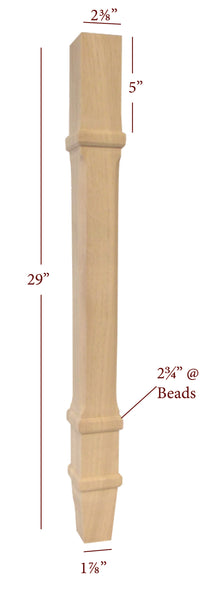 Square Charleston Dining Table Leg