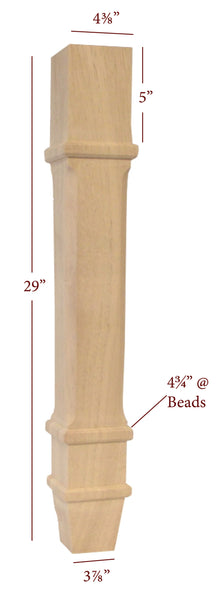 Massive Square Charleston Dining Leg