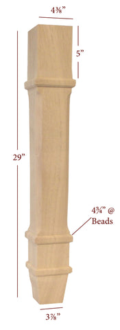 Massive Square Charleston Dining Leg