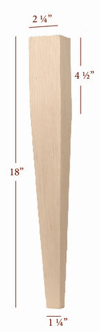 Four Sided Taper Coffee Table Leg