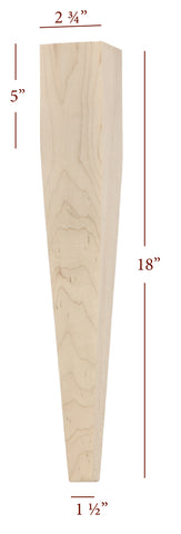 Large Four Sided Taper Coffee Table Leg