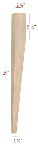 Large Two Sided Taper Dining Leg