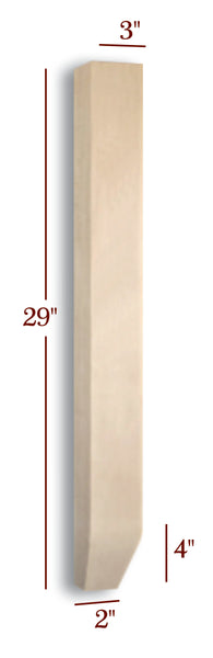 Small Shaker Tapered Farm Dining Table Leg