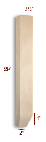 Medium Shaker Tapered Farm Dining Table Leg
