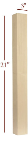 21" Small Skyline Furniture Table Leg