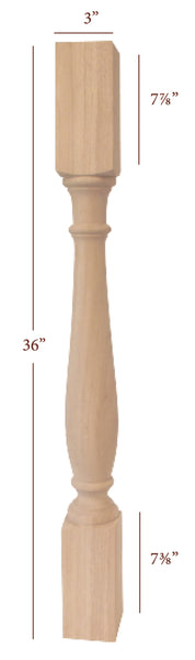 ISL-TW1-3 - Small Essential Kitchen Island Post