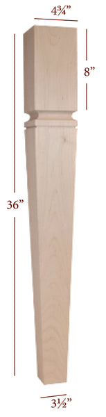 ISL22475-TP  Massive Tapered Square Plain Mission Island Leg