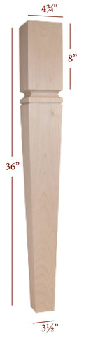 ISL22475-TP  Massive Tapered Square Plain Mission Island Leg