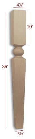 ISL29475CP Manhattan Contemporary Massive Square Tapered Island Leg