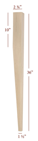 ISL3275-2ST - Small Two Sided Taper Cosmo Kitchen Island Leg