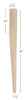 ISL3275-2ST - Small Two Sided Taper Cosmo Kitchen Island Leg