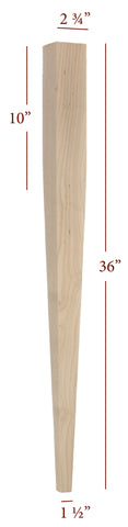 ISL3275-4ST - Small Four Sided Taper Kitchen Island Leg