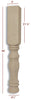ISL45500P  Roanoke Massive Traditional Plain Kitchen Island Leg