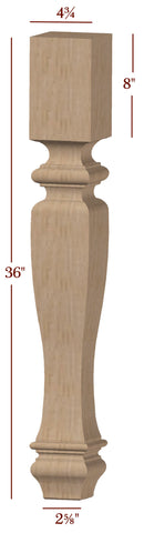 ISL49475CP Shenandoah Massive Square Plain Kitchen Island Leg