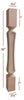 ISL57350-FW Square Emma Kitchen Island Leg with Full Window