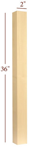 ISL99200P - 2" Slender Skyline Straight Square Kitchen Island Leg