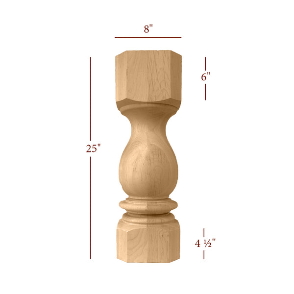 Massive Tuscan Table Pedestal Cylinder