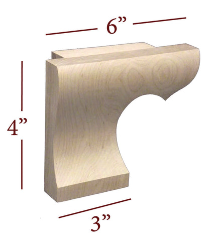 Left Straight Edge Pedestal Foot