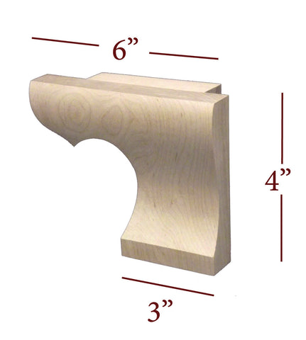 Right Straight Edge Pedestal Foot